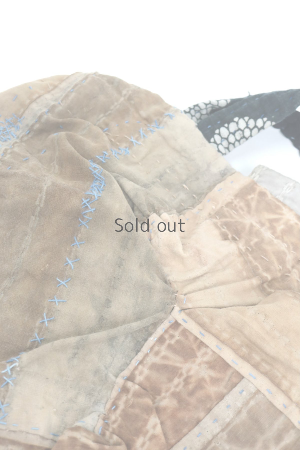 画像3: 【桃雪】奉納旗古布　チョコチャンクバッグ（柿渋染め） (3)