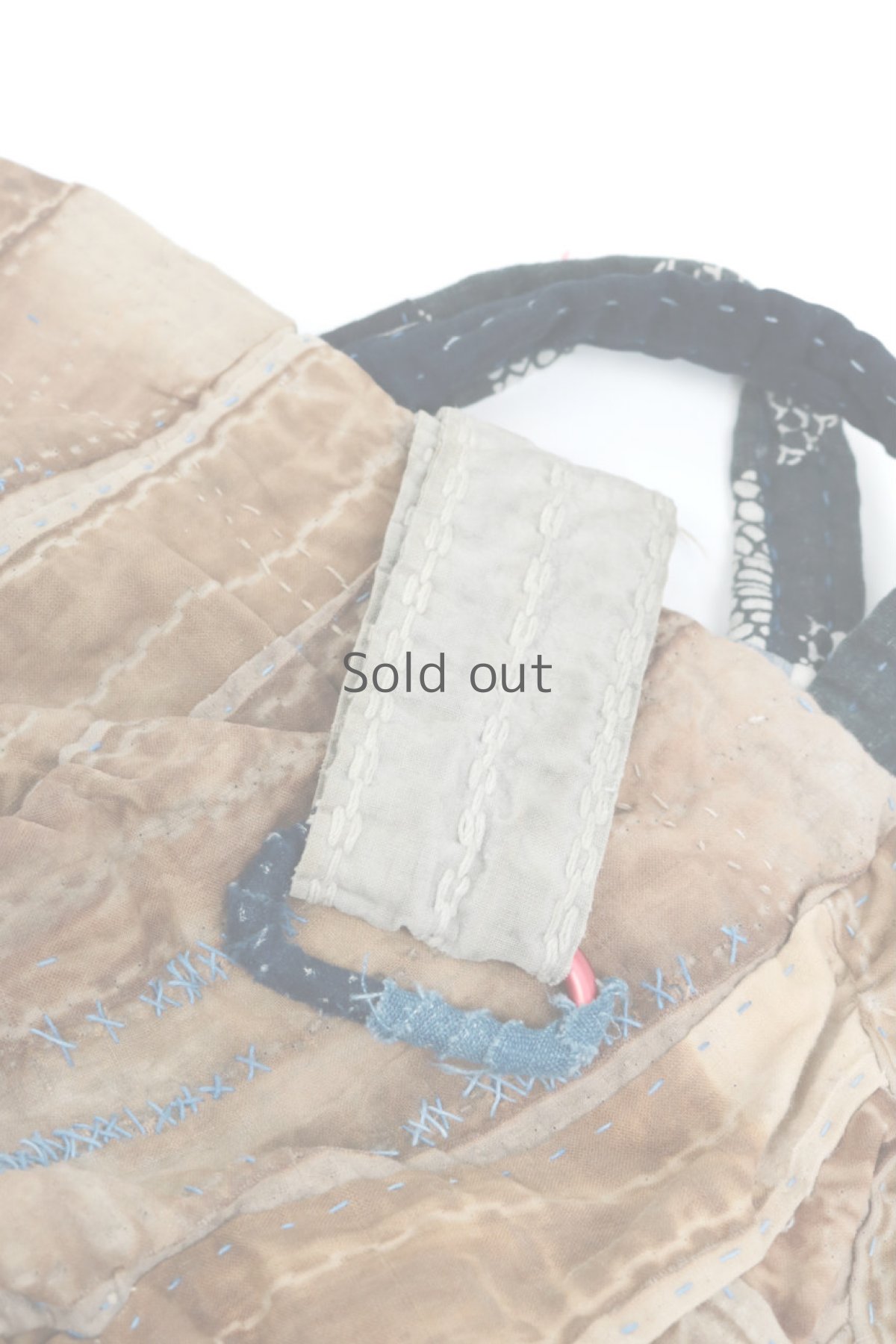 画像5: 【桃雪】奉納旗古布　チョコチャンクバッグ（柿渋染め） (5)