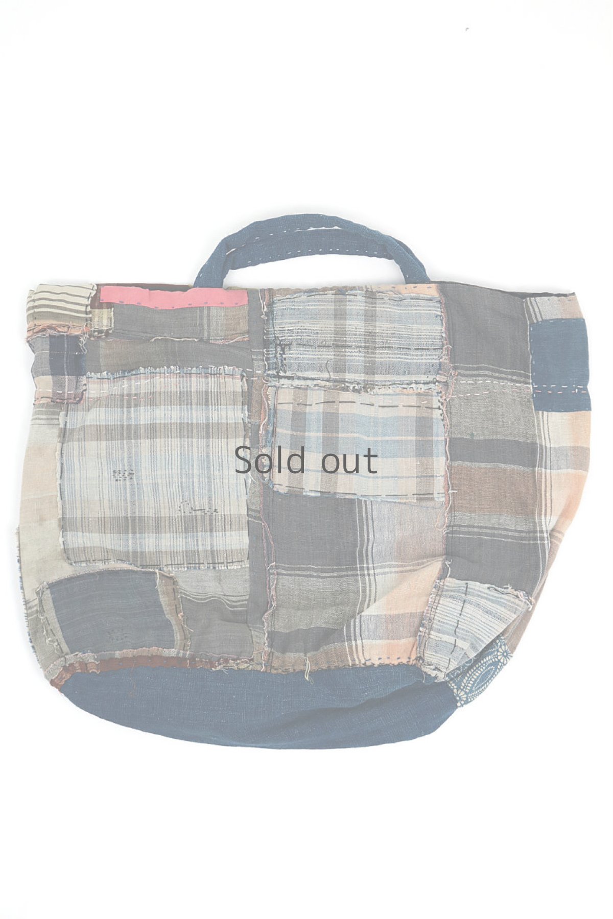 画像2: 【桃雪】襤褸古布　おおらかバッグ（うっとり残糸織り） (2)