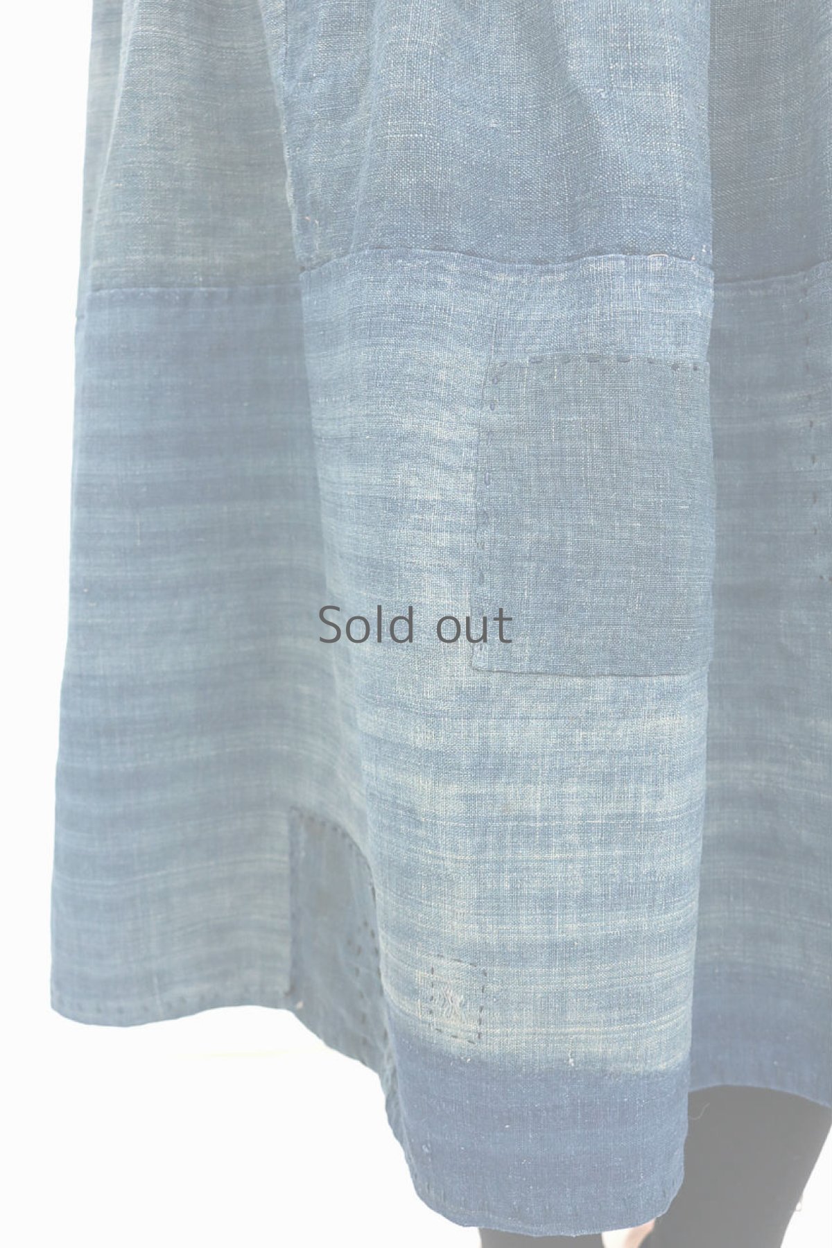 画像11: 【ササキチホ】農婦シリーズ　襤褸の藍染スカート (11)