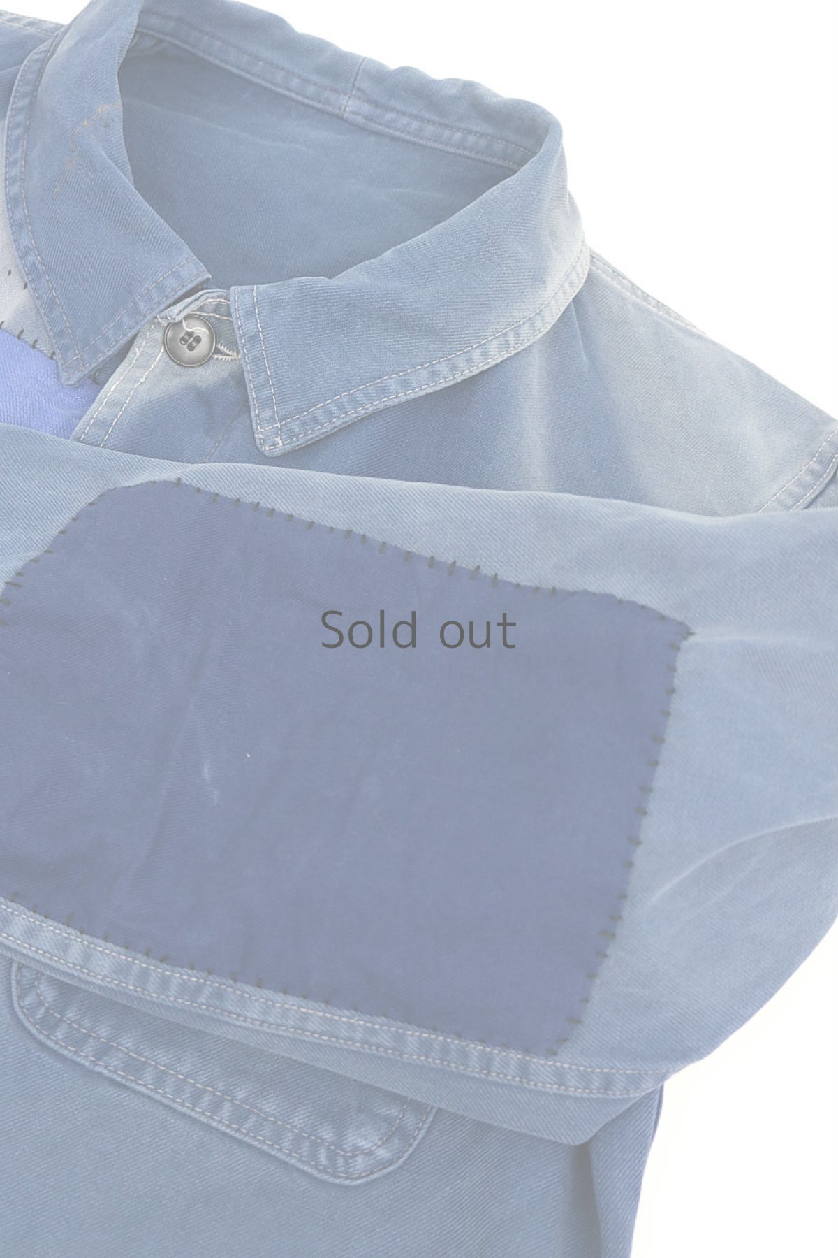 画像9: 【MITSUGU SASAKI】ビンテージリメイク　パッチワーク　ワークジャケット(色あせたブルー) (9)