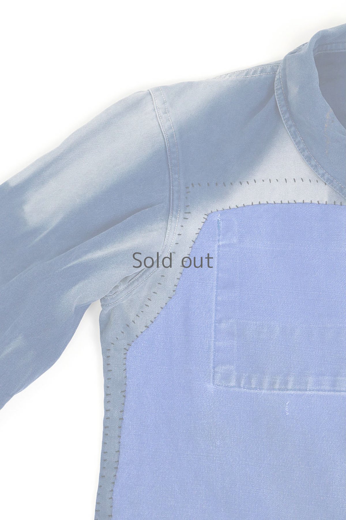 画像7: 【MITSUGU SASAKI】ビンテージリメイク　パッチワーク　ワークジャケット(色あせたブルー) (7)