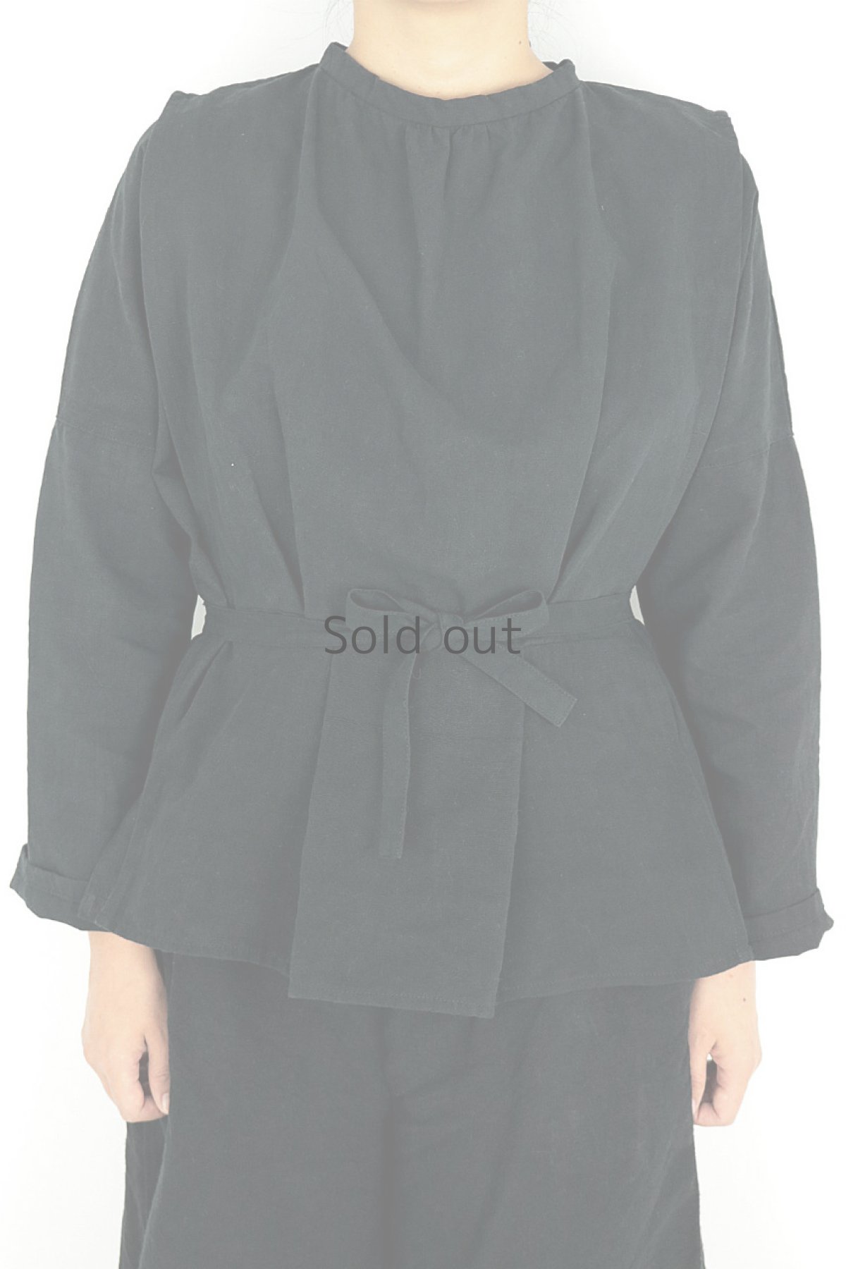 画像4: 【ササキチホ】インスピレーション　修道女のシャツ（黒色染め） (4)