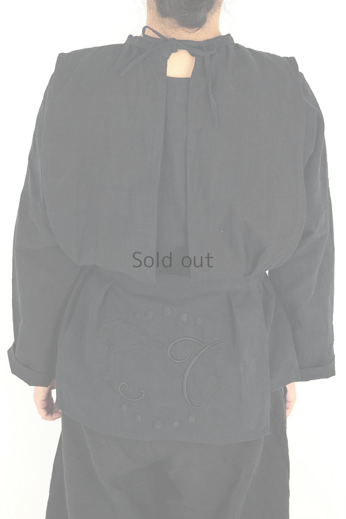 画像6: 【ササキチホ】インスピレーション　修道女のシャツ（黒色染め） (6)