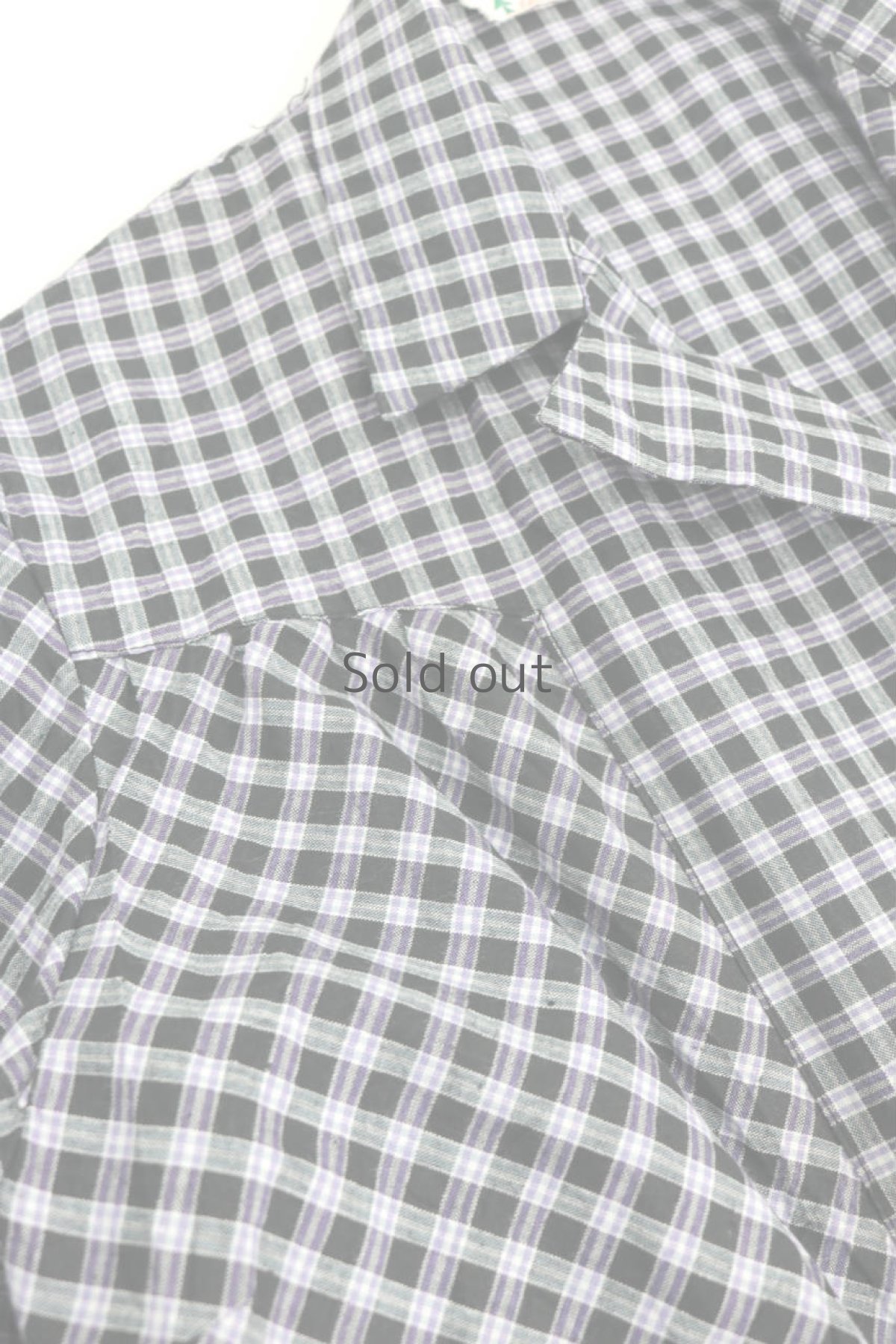 画像10: 【フランス】1960年代頃のパープルチェックワークコート（未使用品） (10)