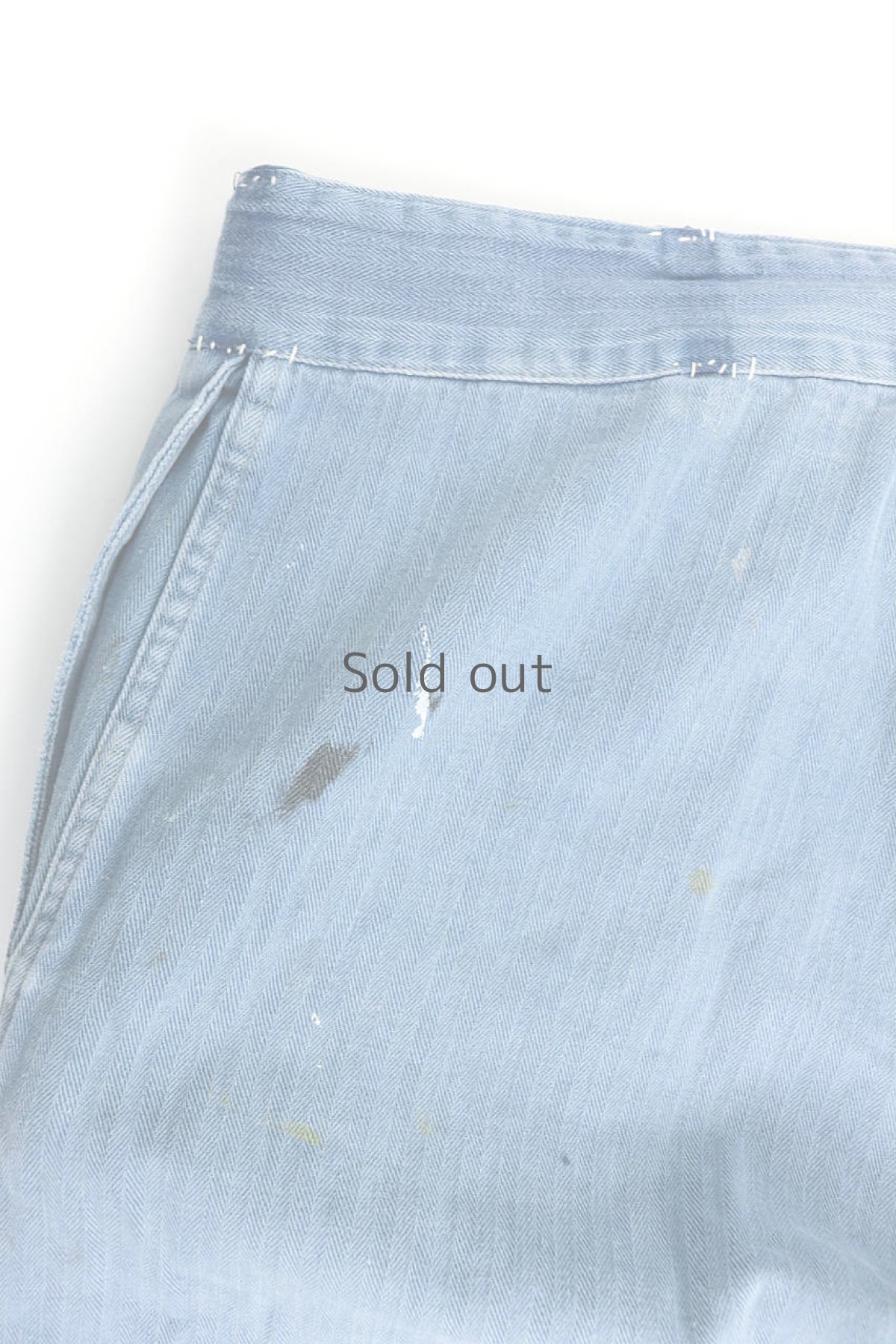 画像15: 【MITSUGU SASAKI】ビンテージ×リメイク　パッチワーク　ワークパンツ(ウエストひも） (15)