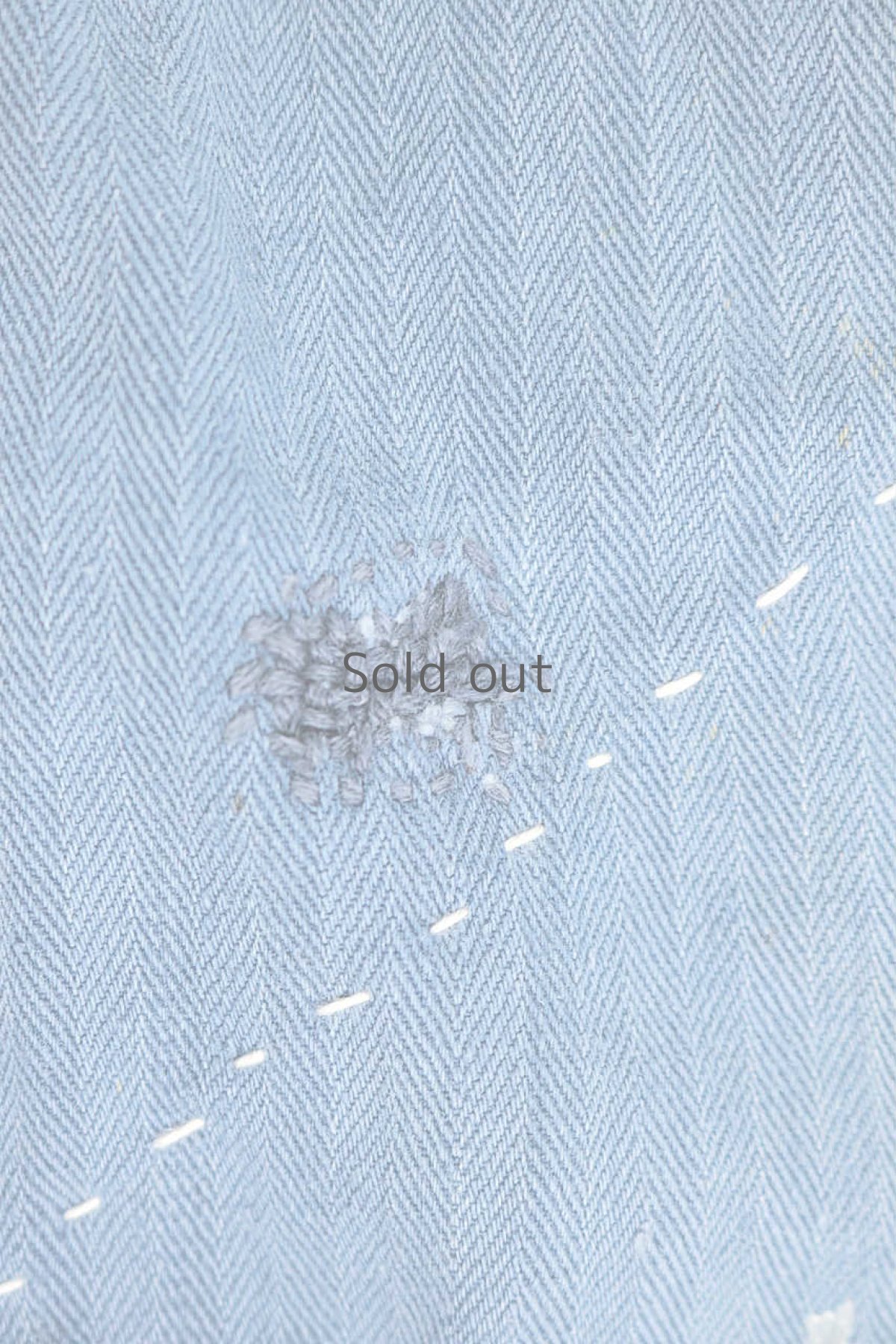 画像12: 【MITSUGU SASAKI】ビンテージ×リメイク　パッチワーク　ワークパンツ(ウエストひも） (12)