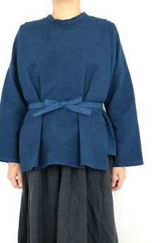 画像4: 【ササキチホ】インスピレーション　修道女のシャツ（青藍色染め） (4)