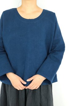 画像13: 【ササキチホ】インスピレーション　修道女のシャツ（青藍色染め） (13)