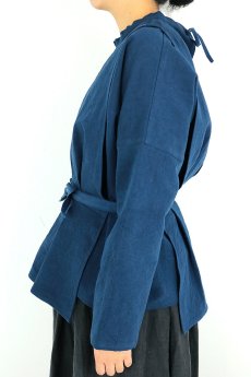 画像6: 【ササキチホ】インスピレーション　修道女のシャツ（青藍色染め） (6)