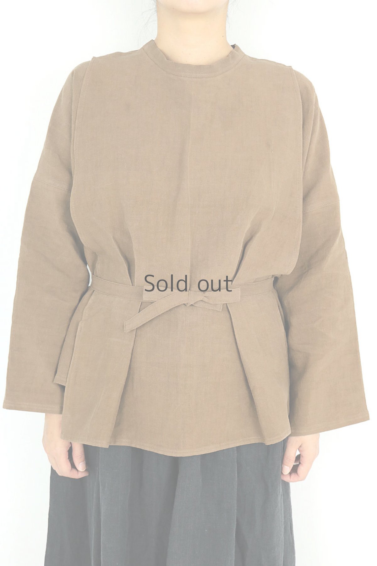 画像5: 【ササキチホ】インスピレーション　修道女のシャツ（茶色染め） (5)