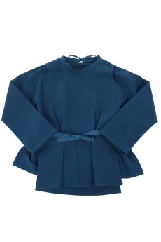 画像1: 【ササキチホ】インスピレーション　修道女のシャツ（青藍色染め） (1)