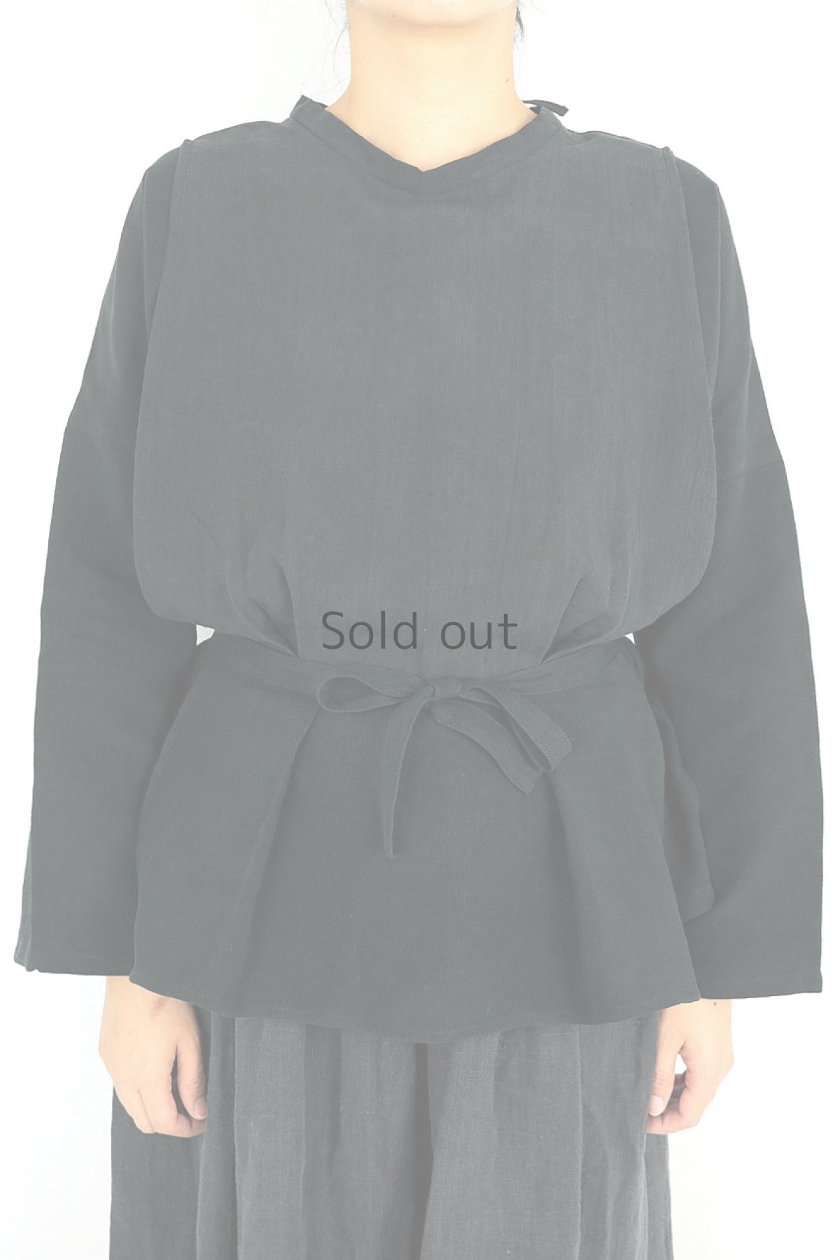 画像5: 【ササキチホ】インスピレーション　修道女のシャツ（黒色染め） (5)