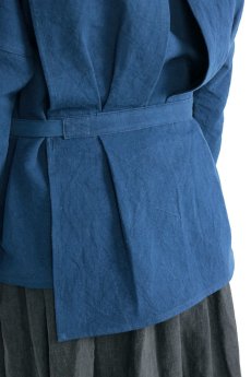 画像11: 【ササキチホ】インスピレーション　修道女のシャツ（青藍色染め） (11)