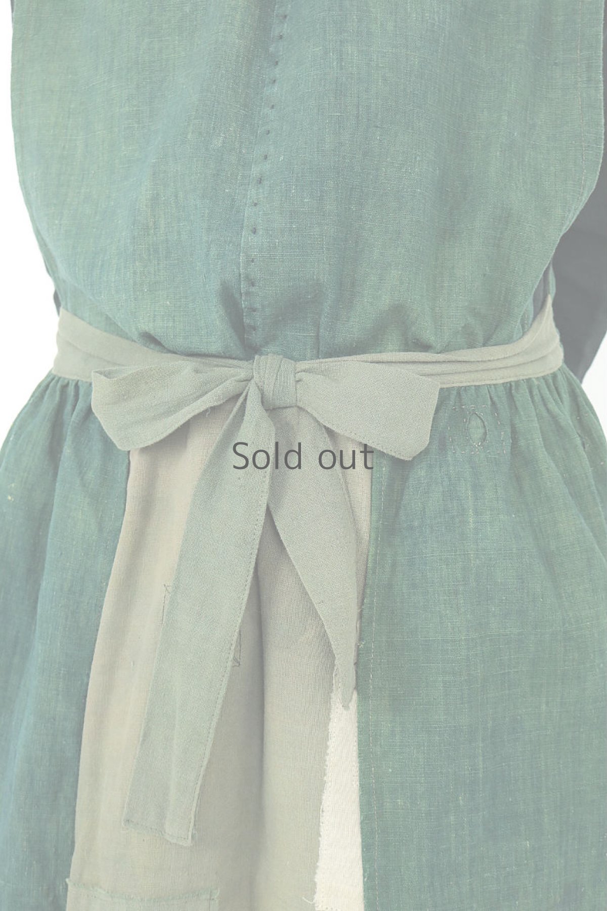 画像8: 【ササキチホ】古布　風呂敷のエプロンワンピース（ウコン） (8)