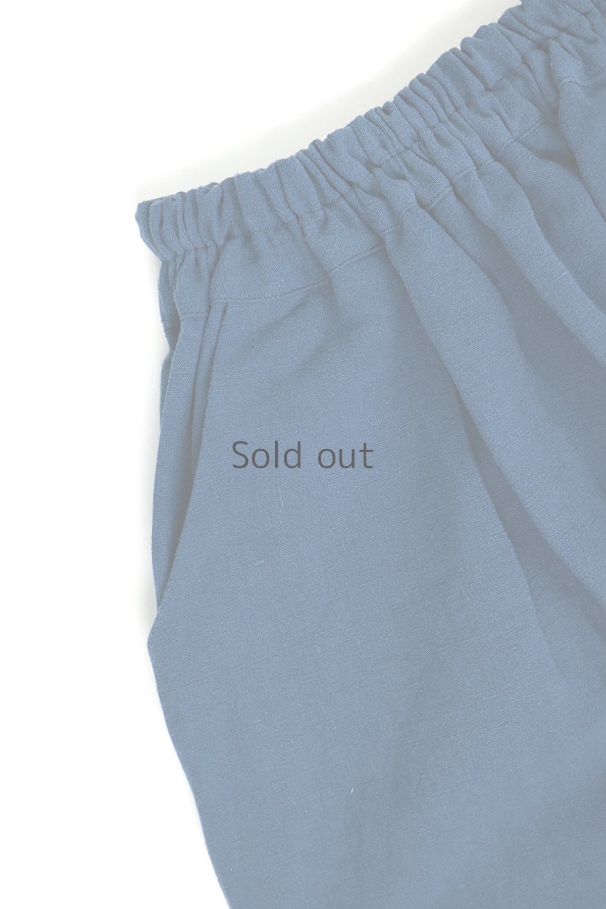 画像3: 【MITSUGU SASAKI】アンティークリネン×染×古布　パッチワーク刺し子スカート（青藍色） (3)