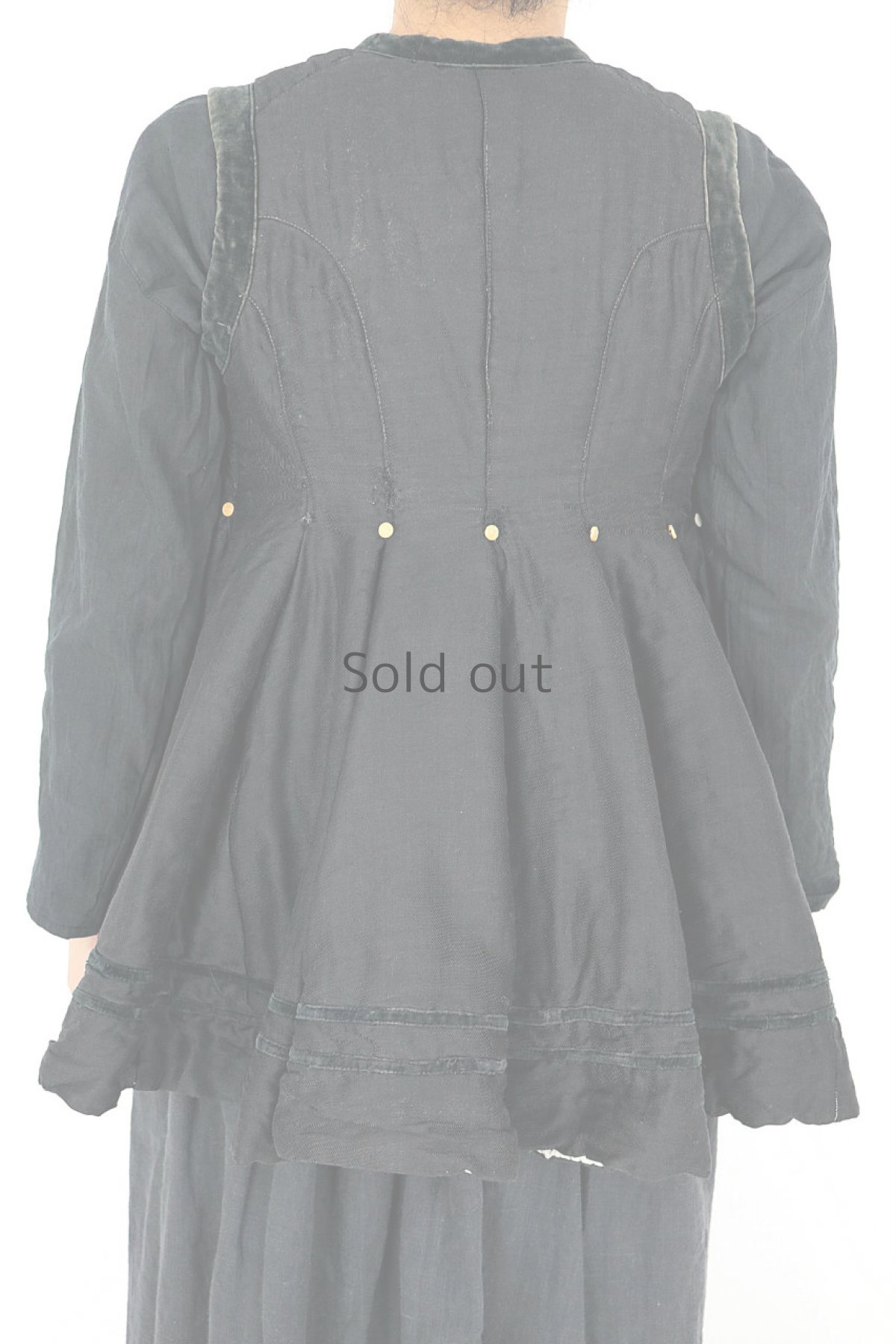 画像6: 【ウクライナ】アンティーク　伝統衣装のベスト（ブラック） (6)