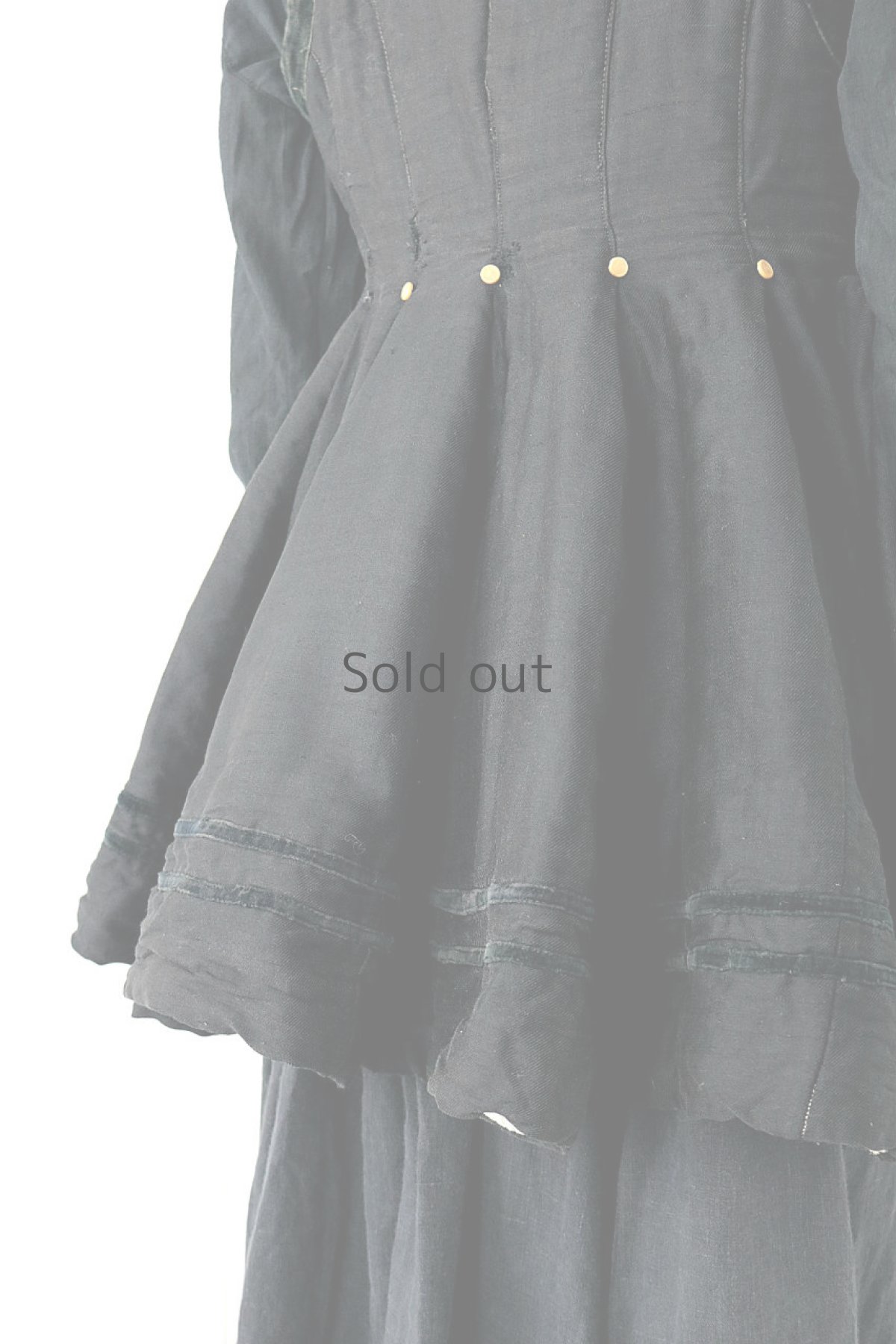 画像9: 【ウクライナ】アンティーク　伝統衣装のベスト（ブラック） (9)