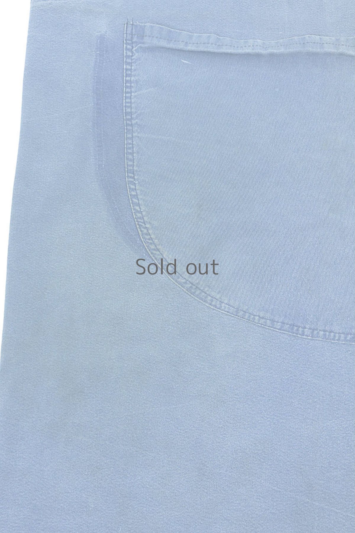 画像2: 【フランス】ビンテージ　大きいポケットワークエプロン(色あせたブルー) (2)