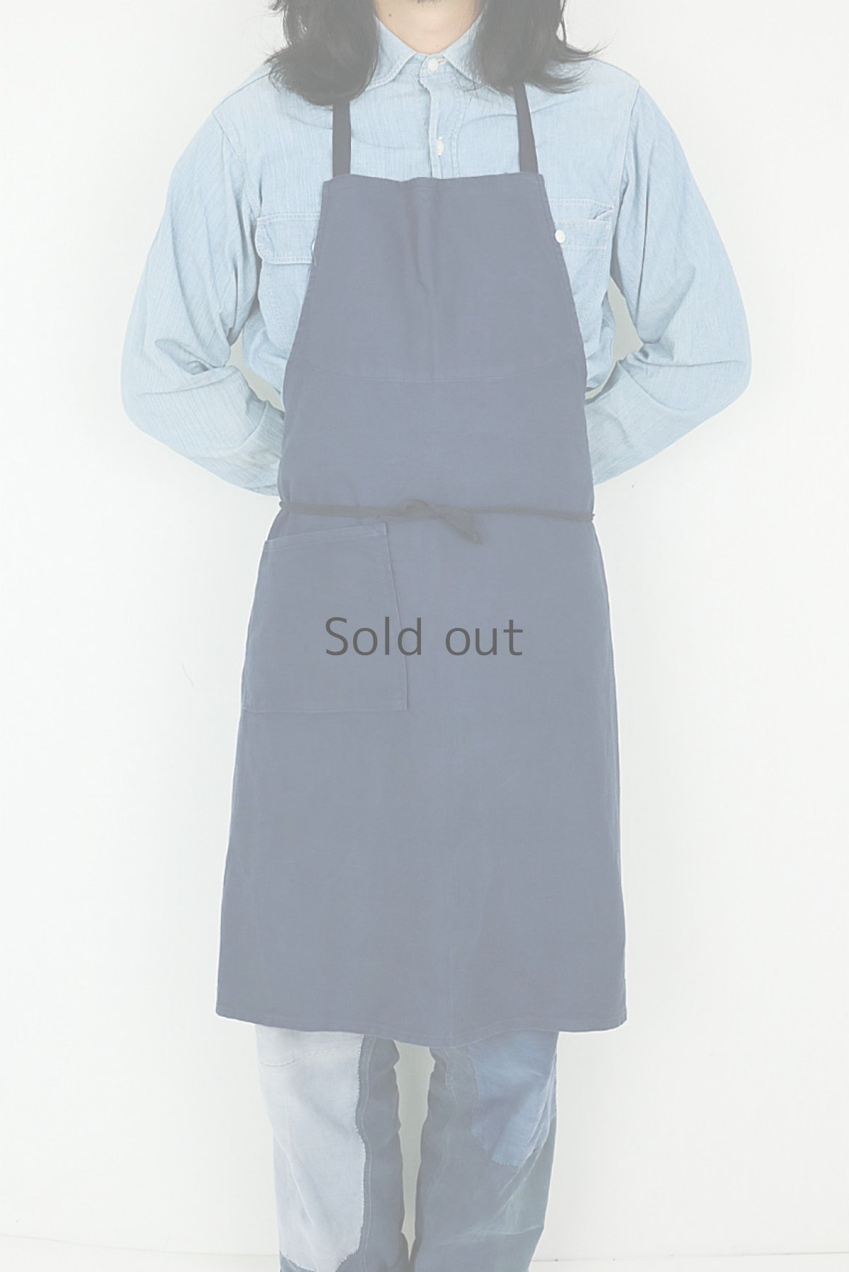 画像7: 【ドイツ】ビンテージ　ポケットワークエプロン(紺) (7)