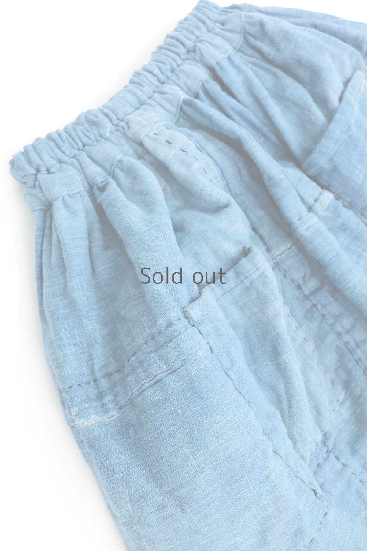画像7: 【ササキチホ】農婦シリーズ　浅葱色の藍染スカート（リバーシブル） (7)