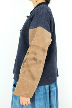 画像4: 【ササキチホ】アジア古布と奉納旗のチャイナシャツジャケット (4)