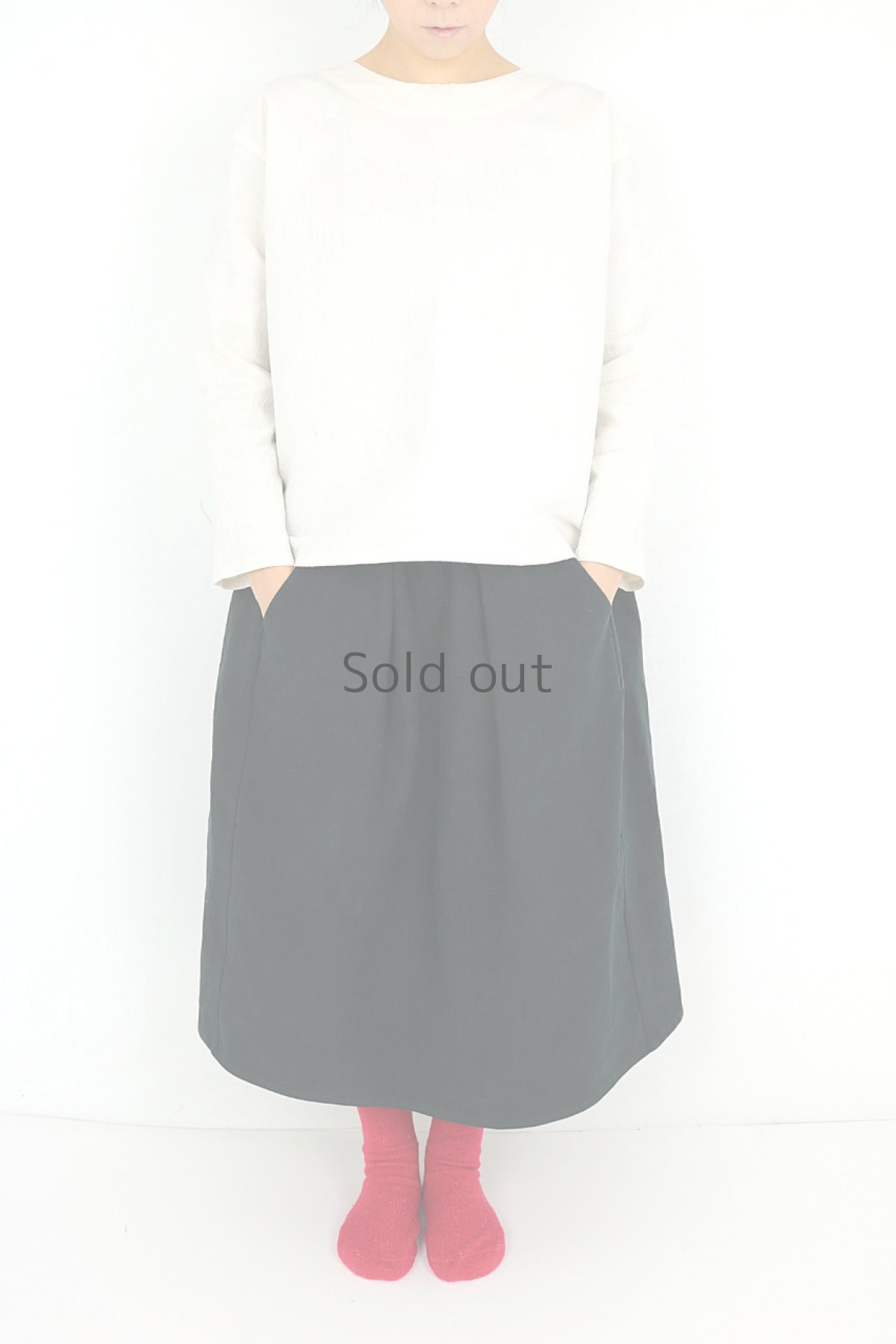 画像8: 【ササキチホ】アンティークリネン　シンプルブラウス（白） (8)