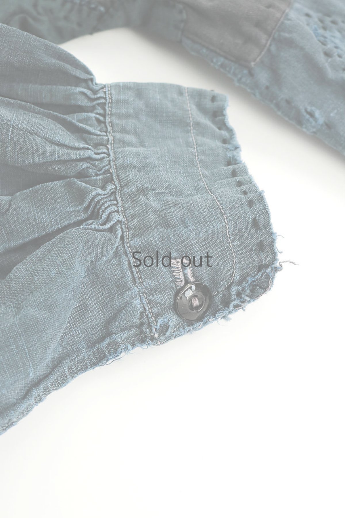 画像10: 【MITSUGU SASAKI】フランス 19世紀の羊飼いのインディゴリネンスモック（ハンドリペアしました） (10)