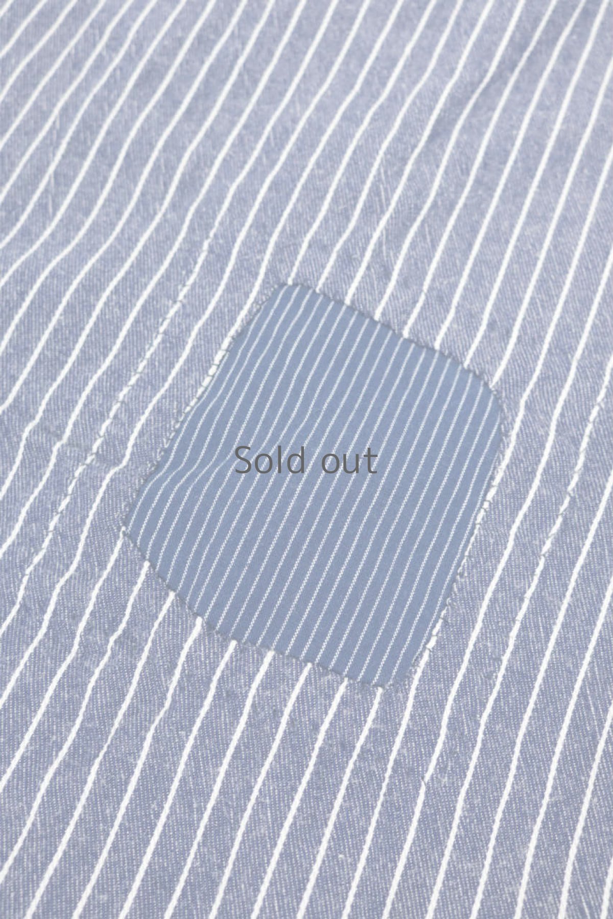 画像10: 【MITSUGU SASAKI】ビンテージリメイク　裏起毛ストライプコットン　ロングスモック (10)