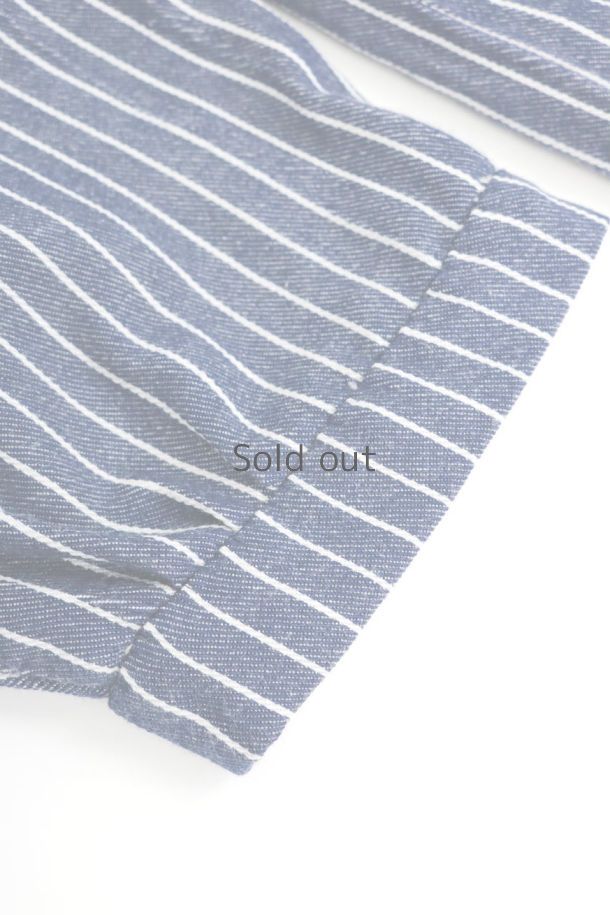 画像9: 【MITSUGU SASAKI】ビンテージリメイク　裏起毛ストライプコットン　ロングスモック (9)