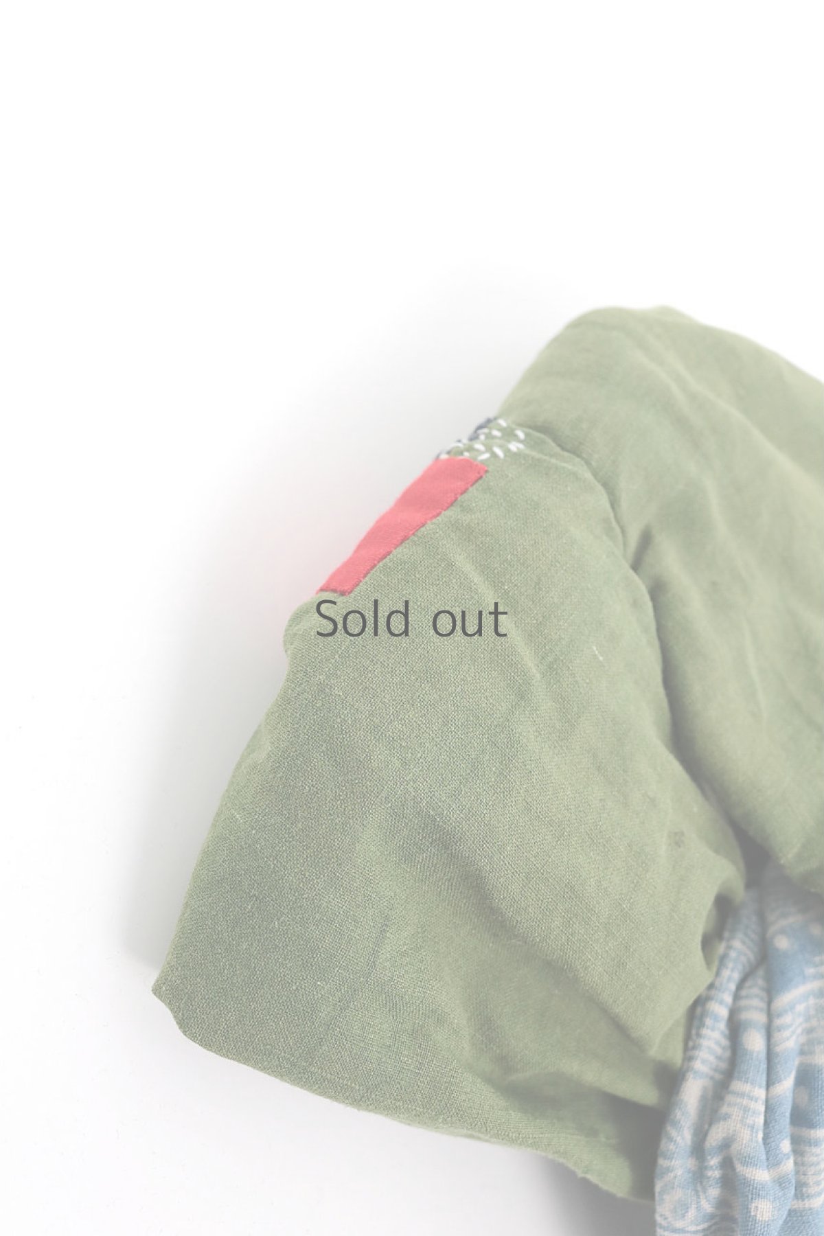 画像3: 【ササキチホ】古布　厚手の中綿ヘアバン（ウコンと型染め） (3)