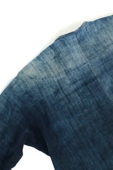 画像13: 【ベトナム】ビンテージ　インディゴコットンシャツ（色落ち藍/サンチ族） (13)