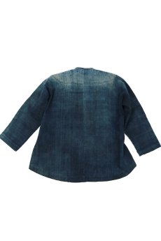 画像2: 【ベトナム】ビンテージ　インディゴコットンシャツ（色落ち藍/サンチ族） (2)