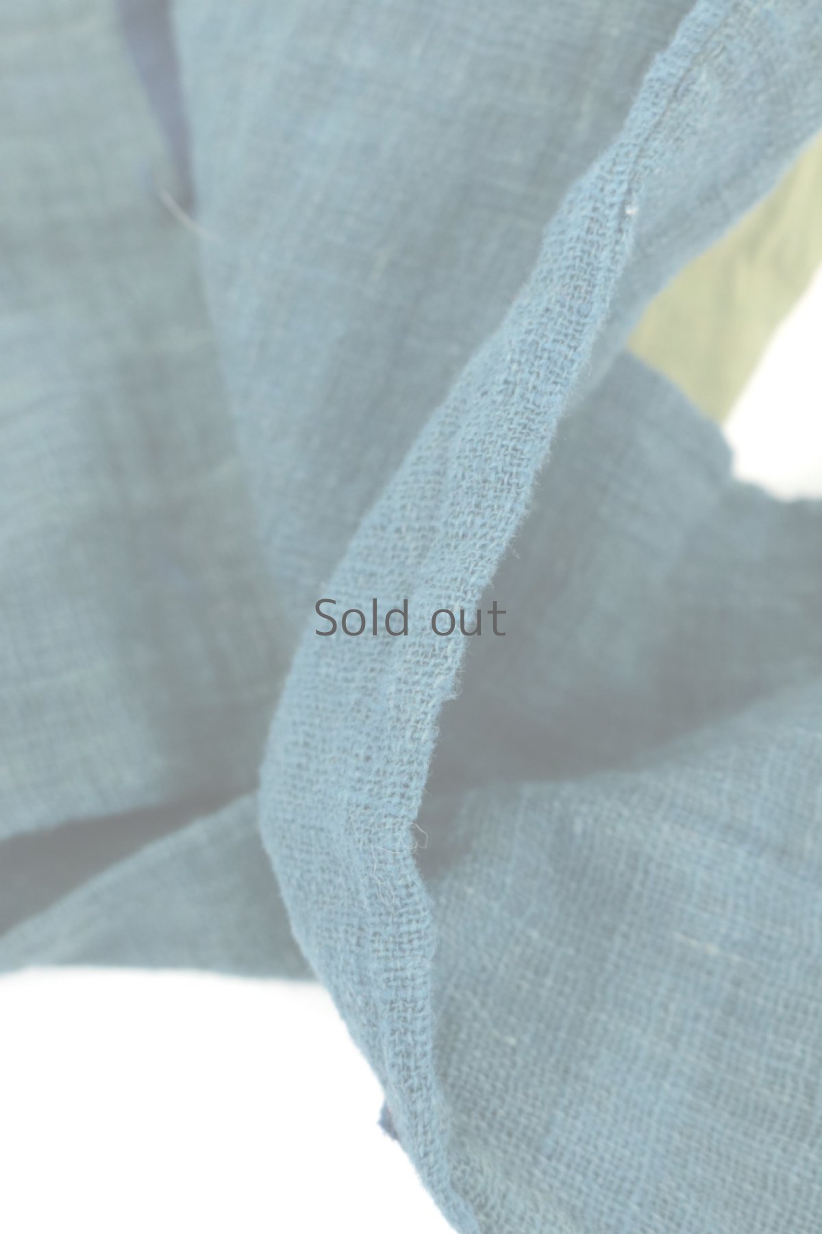 画像6: 【ササキチホ】古布　細めのチクチクスヌード（藍と朱色と草木染） (6)