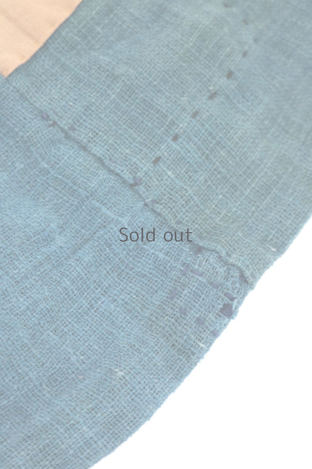 画像8: 【ササキチホ】古布　細めのチクチクスヌード（藍と草木染めと橙） (8)