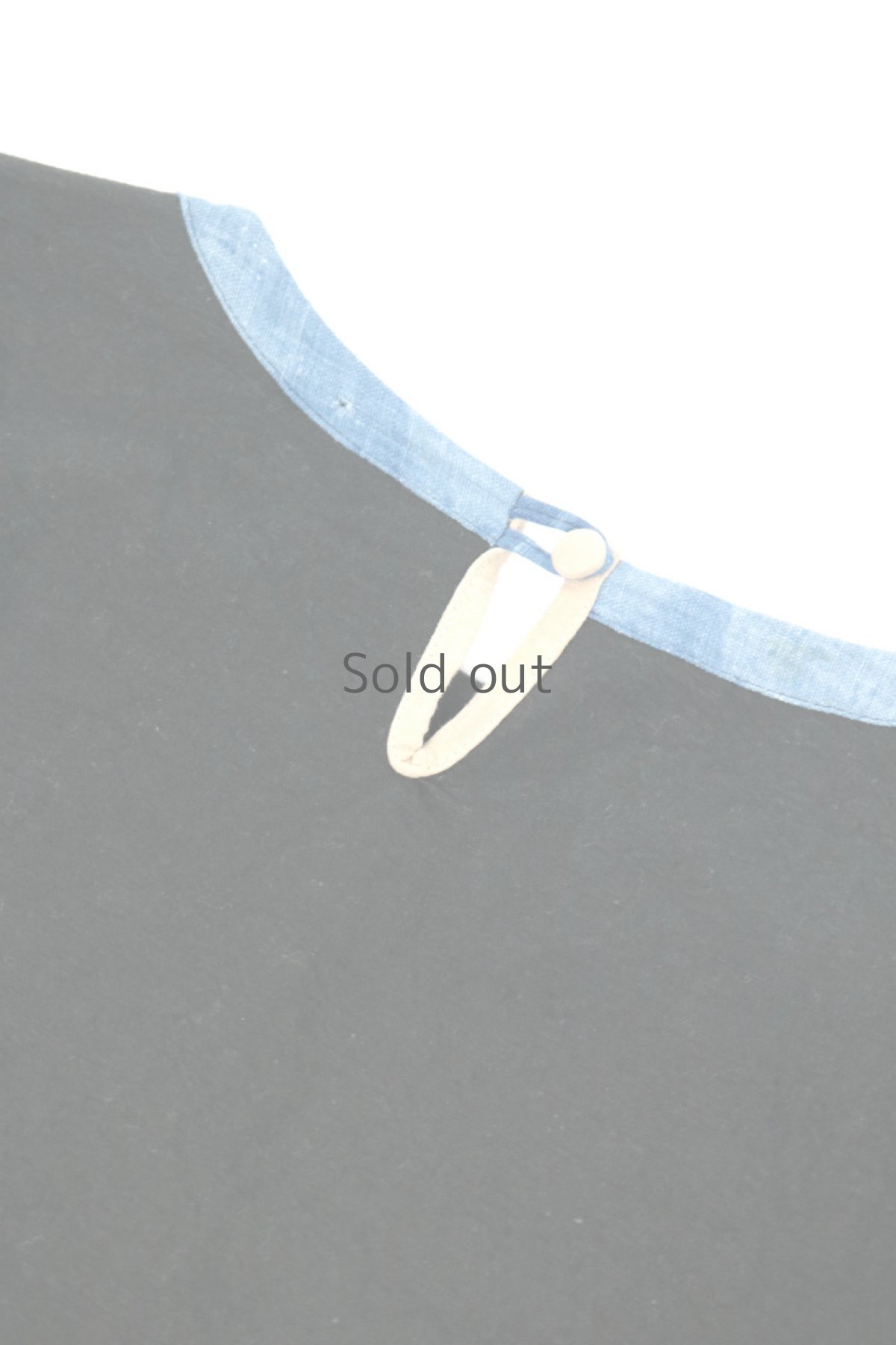 画像12: 【ササキチホ】アンティークリネン×古布×染　ヒラヒラバルーン袖ブラウス（黒・藍） (12)