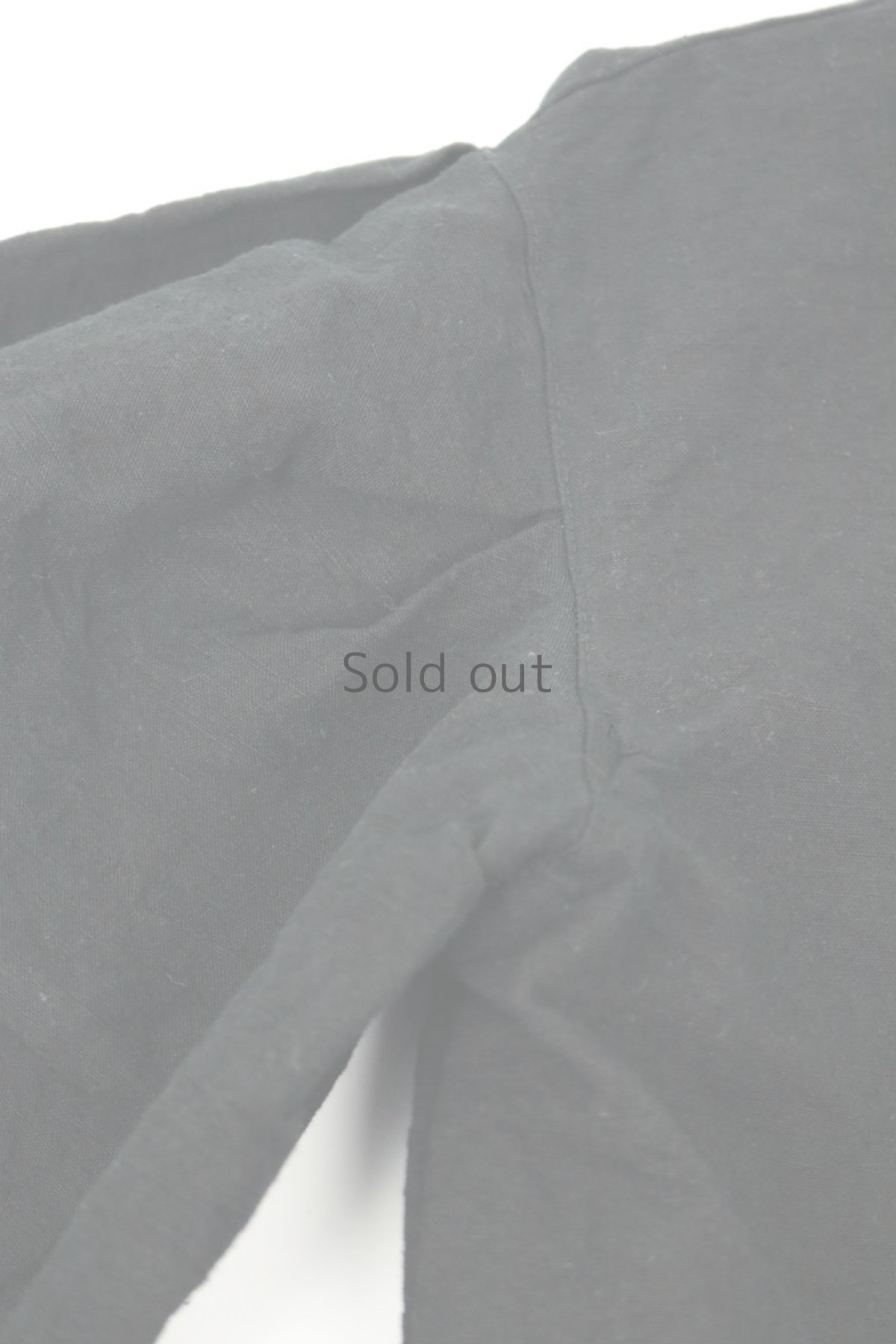 画像11: 【ササキチホ】アンティークリネン×古布×染　ヒラヒラバルーン袖ブラウス（黒・藍） (11)