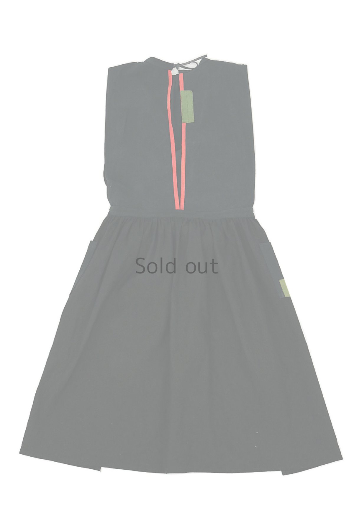 画像2: 【ササキチホ】アンティークリネン×染め　エプロンワンピース（黒と茶） (2)