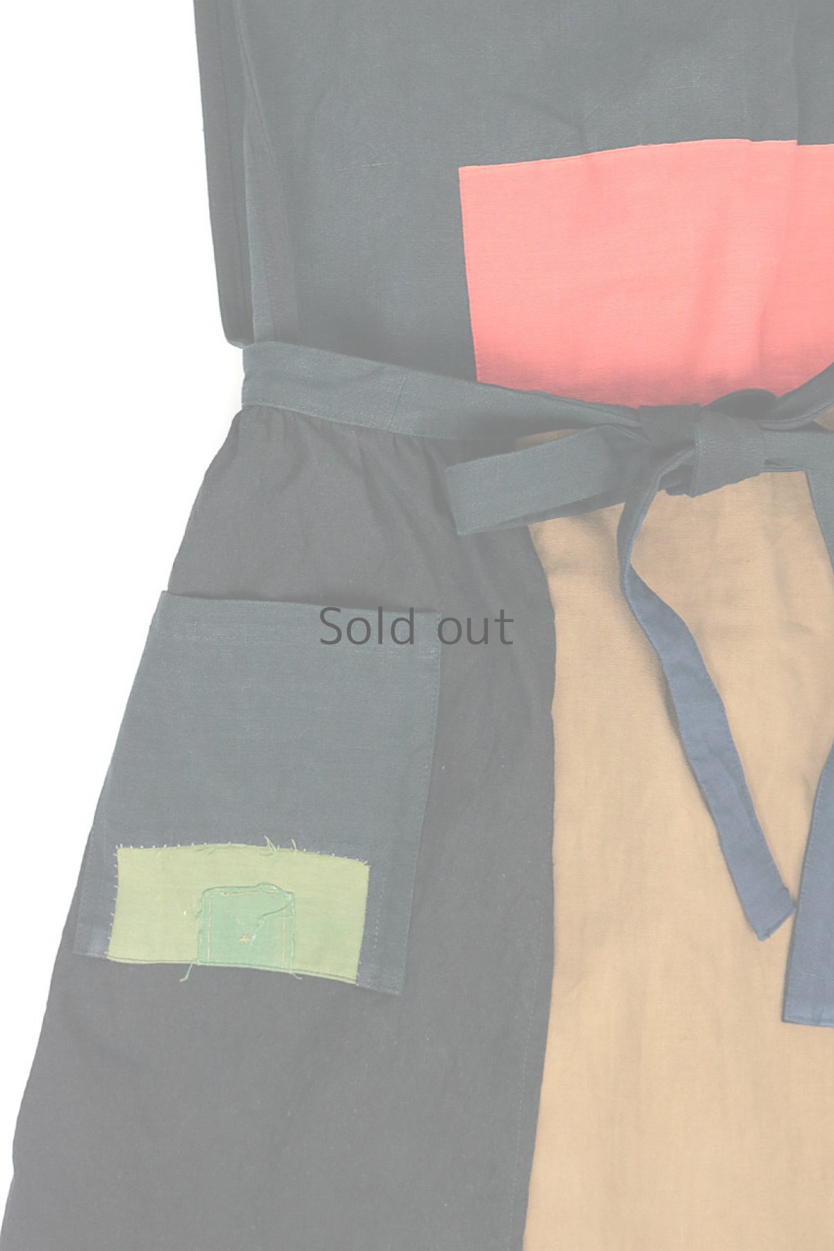 画像11: 【ササキチホ】アンティークリネン×染め　エプロンワンピース（黒と茶） (11)