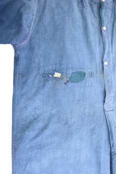 画像8: 【MITSUGU SASAKI】ビンテージリメイク　手縫い修理したプルオーバーロングシャツ (8)