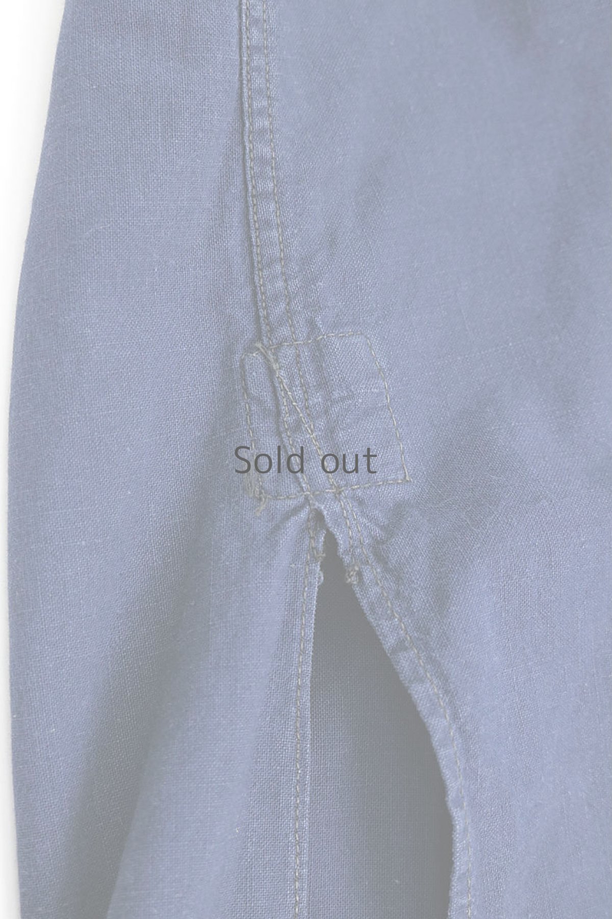 画像12: 【フランス】1940年代ブルーコットンプルオーバーロングシャツ(イニシャルGS) (12)