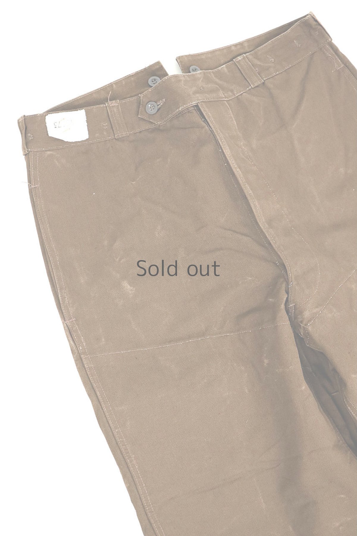 画像7: 【フランス】1960年代頃のブラウンダック　レイルウェイワークパンツ（１ウォッシュ） (7)