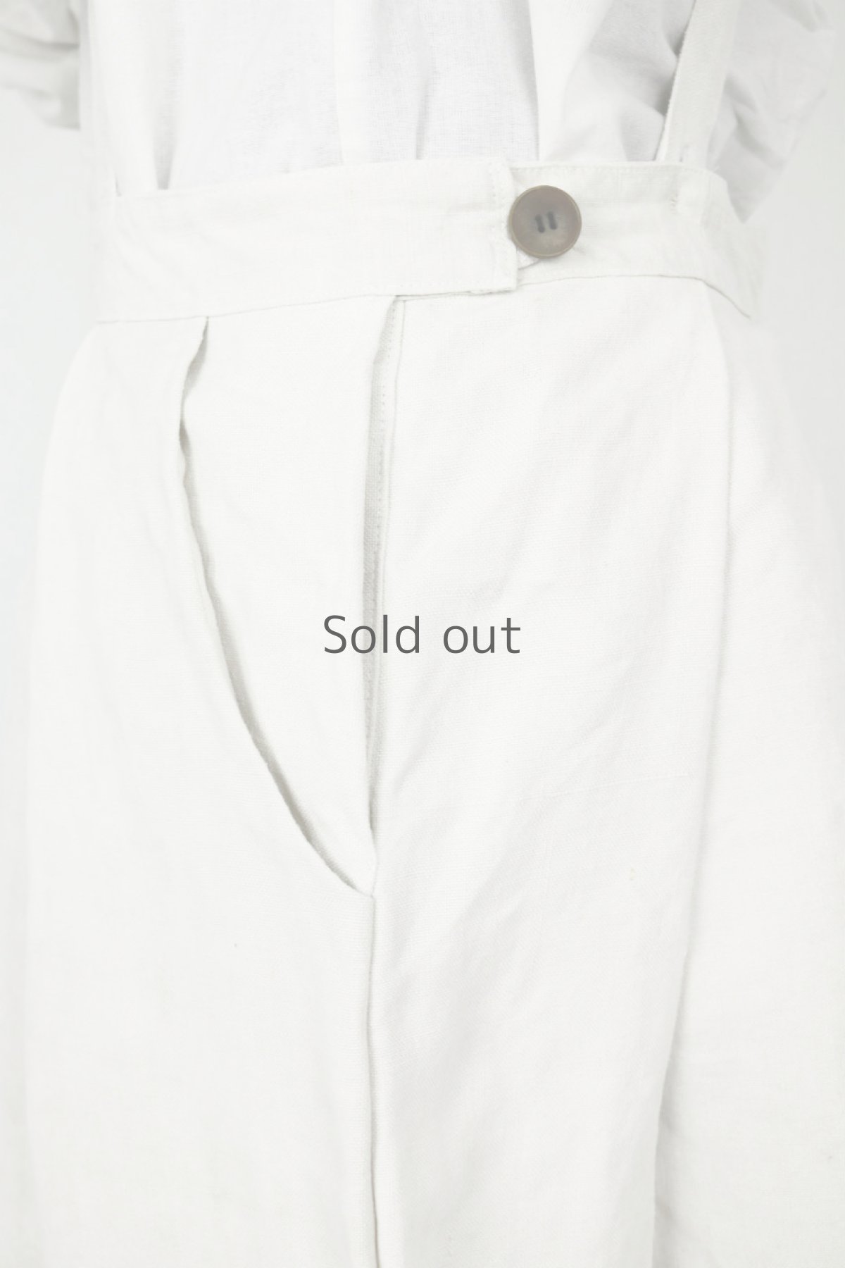 画像8: 【ササキチホ】アンティークリネン　ジャンパーロングスカート（白色） (8)