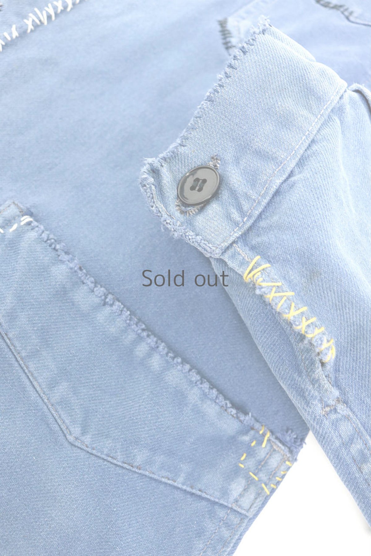 画像11: 【MITSUGU SASAKI】ビンテージリメイク　パッチワーク　ワークジャケット(刺し子多め) (11)