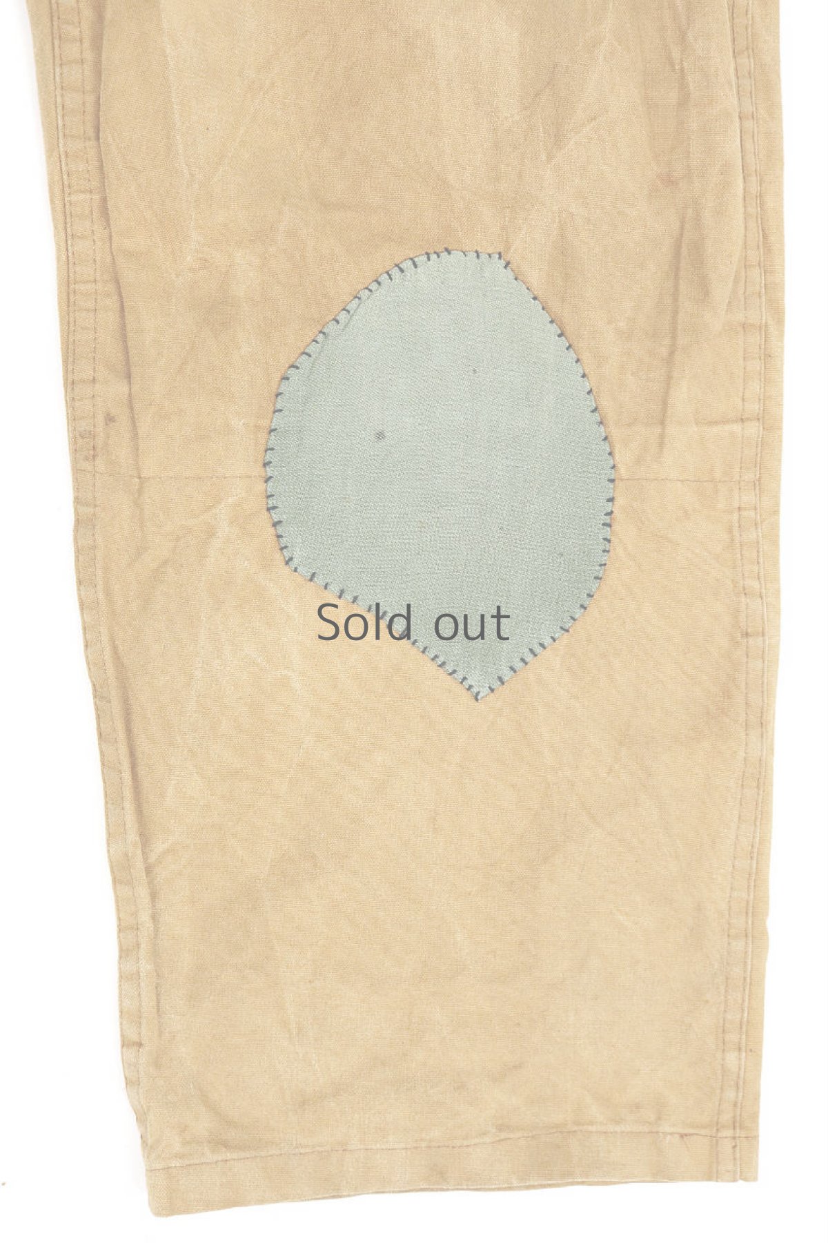 画像9: 【MITSUGU SASAKI】ビンテージリメイク＋古布　パッチワーク　ハンティングーパンツ（キャメル） (9)