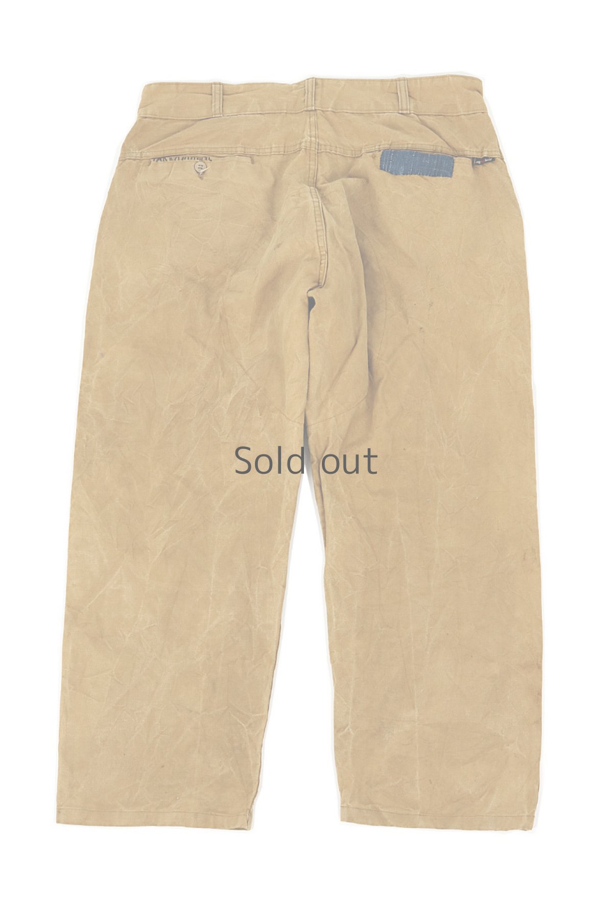 画像2: 【MITSUGU SASAKI】ビンテージリメイク＋古布　パッチワーク　ハンティングーパンツ（キャメル） (2)