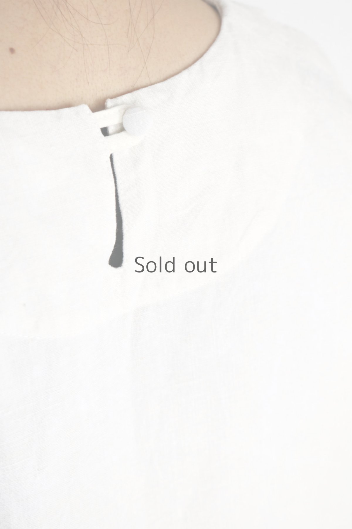 画像8: 【ササキチホ】アンティークリネン　Aラインワンピース（白） (8)