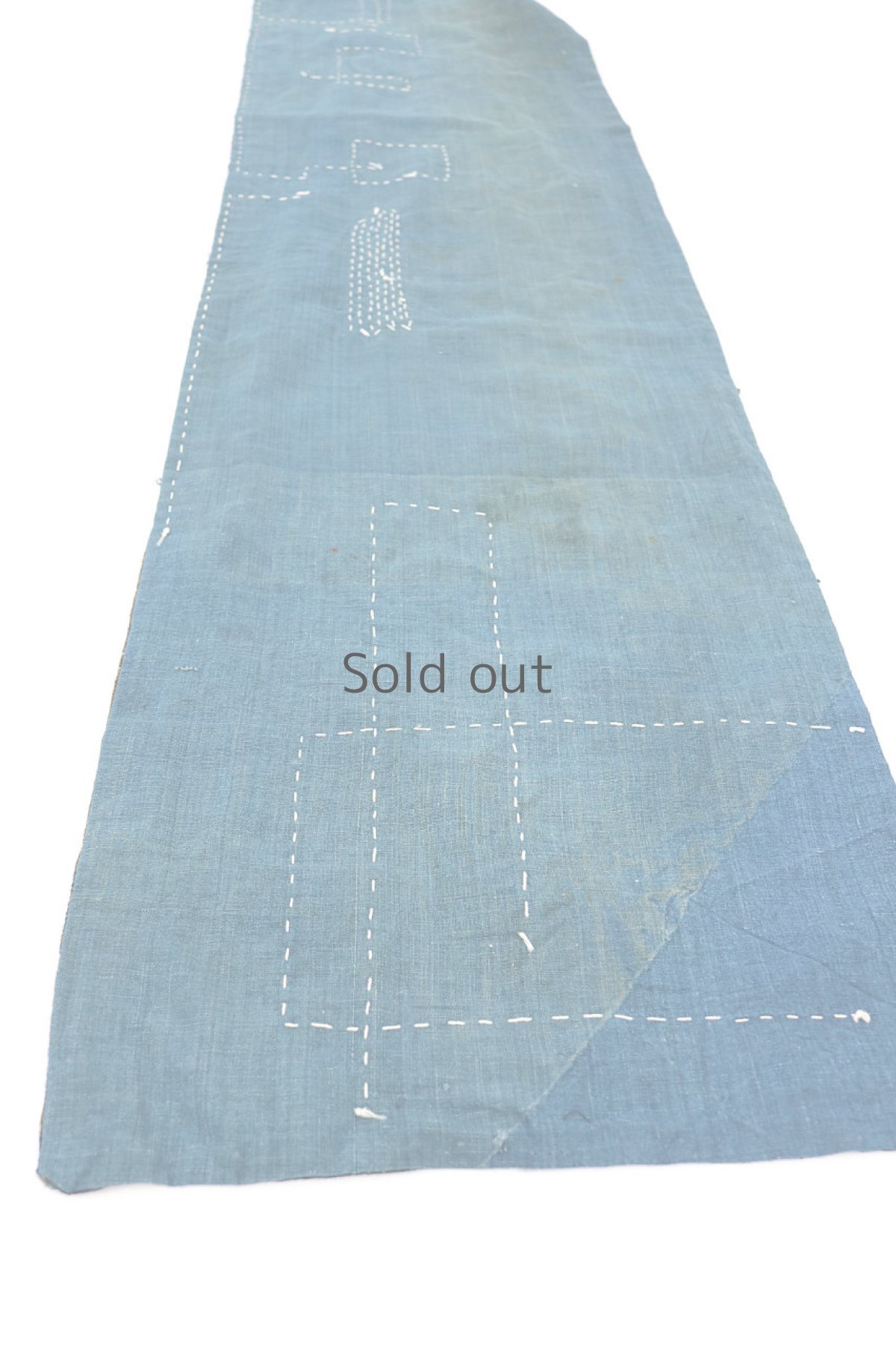 画像7: 【MITSUGU SASAKI】藍染古布　インディゴストライプ　ストール（ストライプと無地） (7)