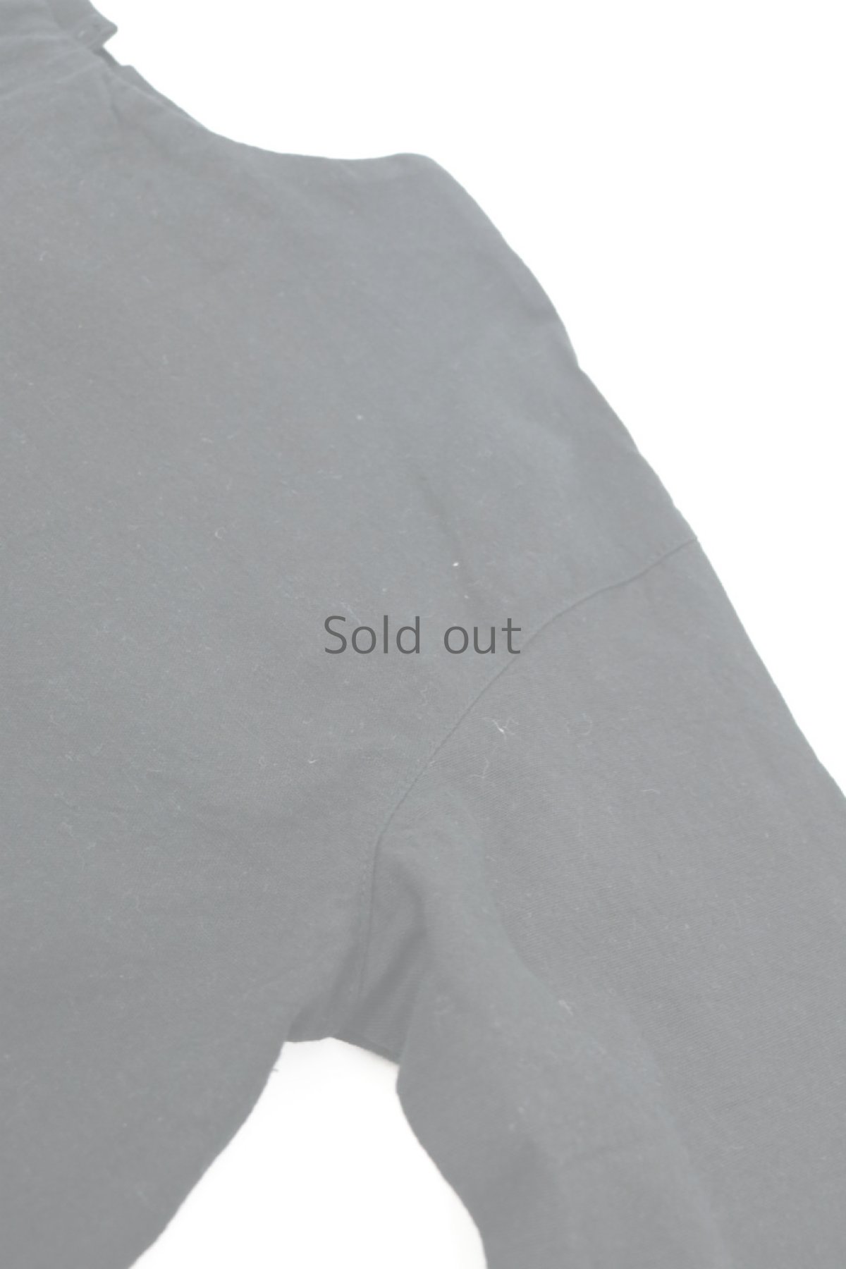 画像5: 【ササキチホ】アンティークリネン×染め　シンプルブラウス（黒） (5)