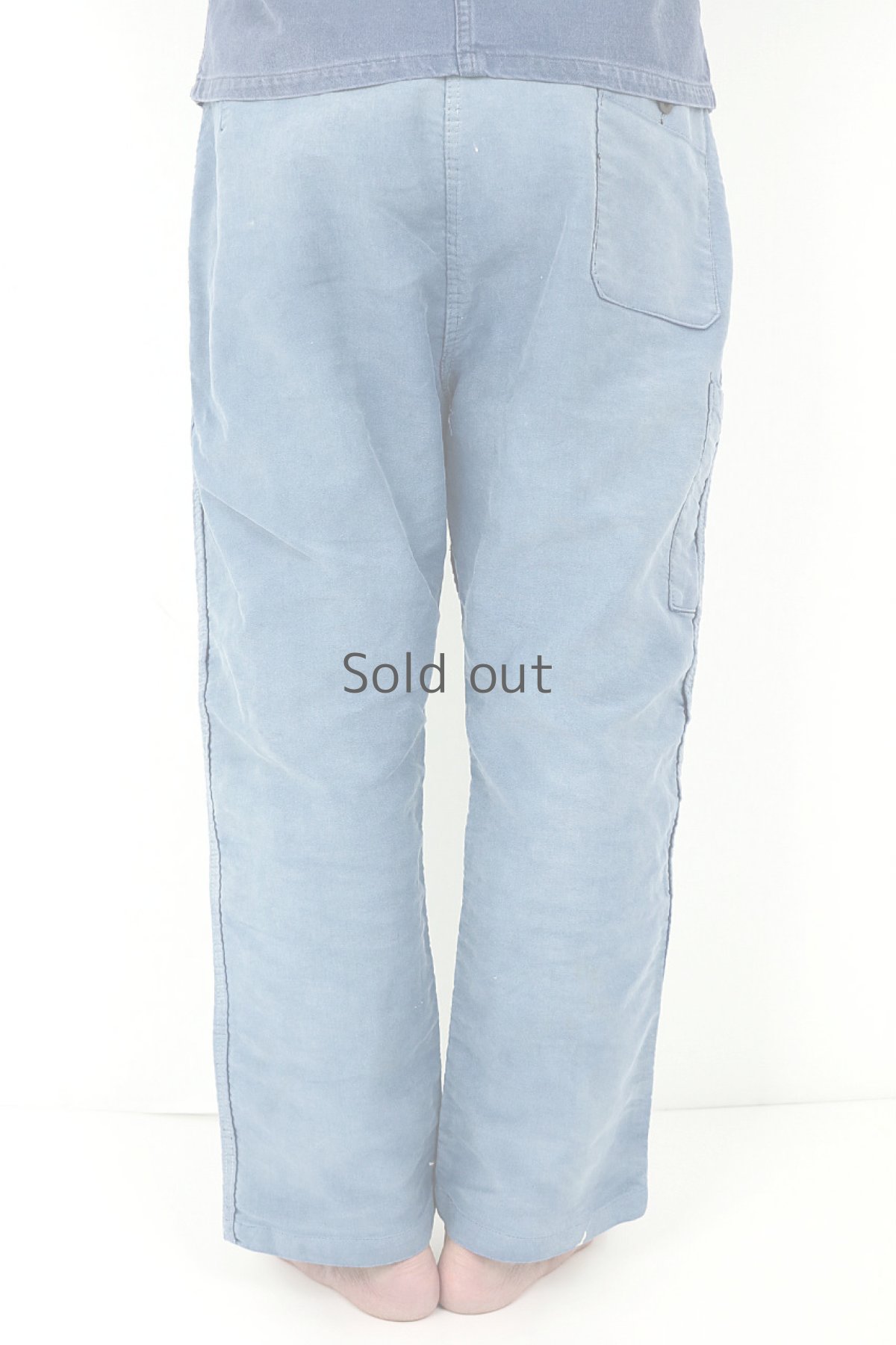 画像5: 【MITSUGU SASAKI】ビンテージ×リメイク　パッチワーク　モールスキンワークパンツ（白モールスキン） (5)